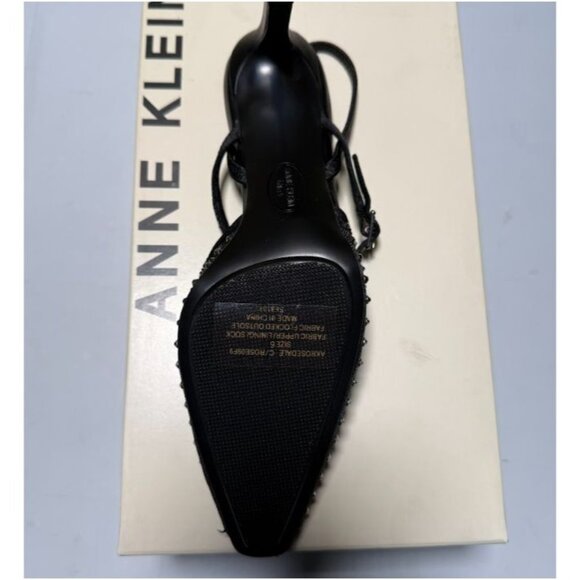 Anne Klein Women's Rosedale-C Black Crystal Slingback Pumps Size 6 - Picture 4 of 9